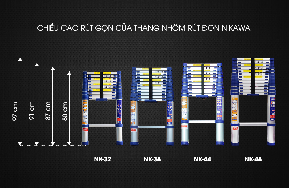 Thang nhôm rút gọn Nikawa NK-38 giá rẻ